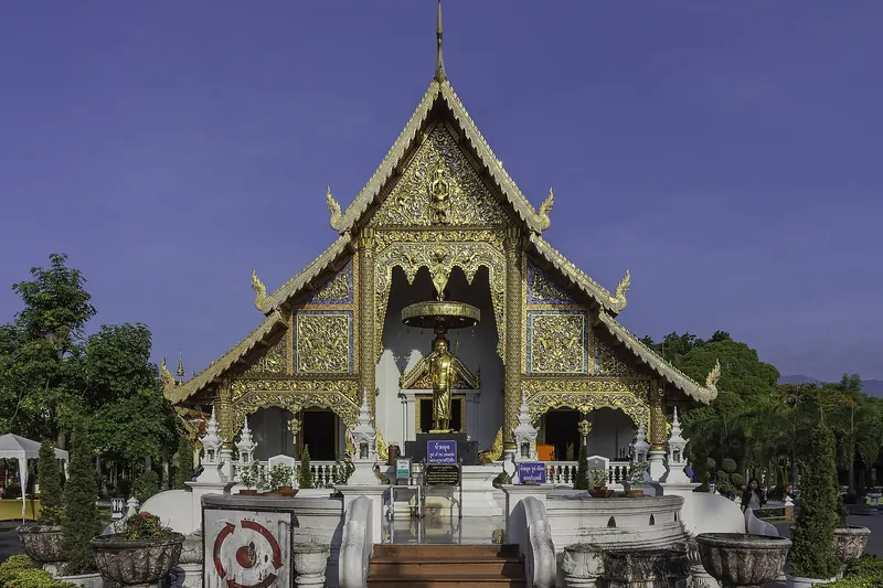 The gilded Lanna-style hall of Wat Phra Singh in Chiang Mai